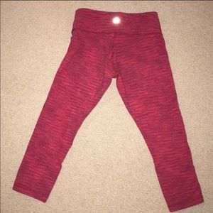 Lululemon Pink Cropped leggings